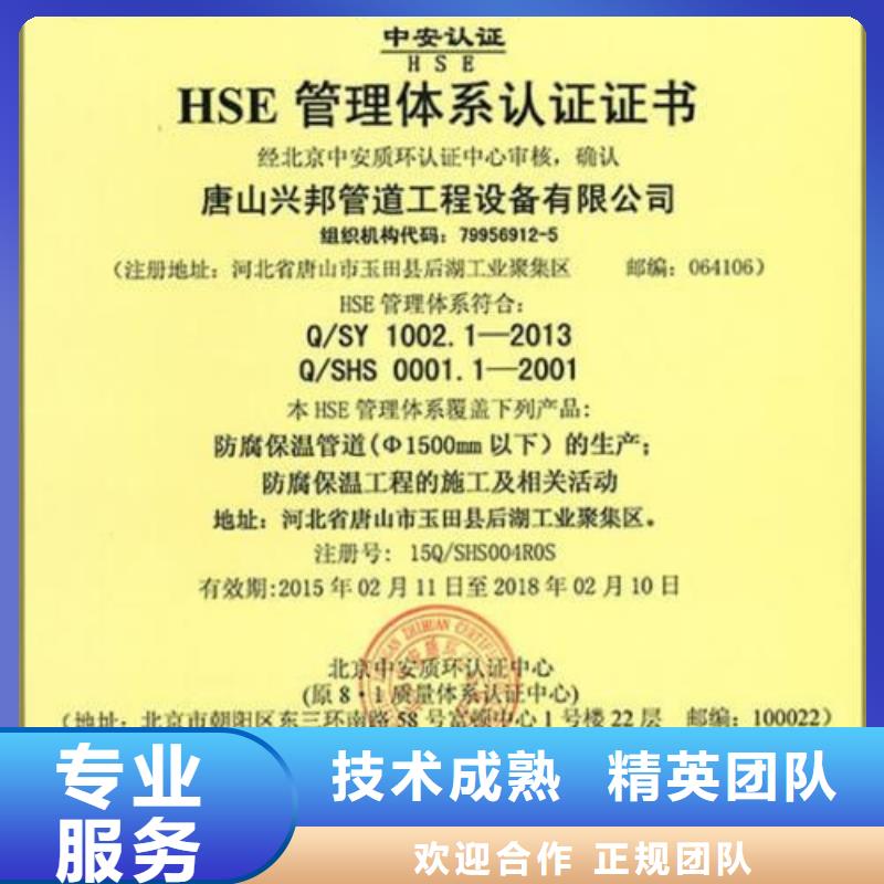 HSE认证ISO13485认证售后保障