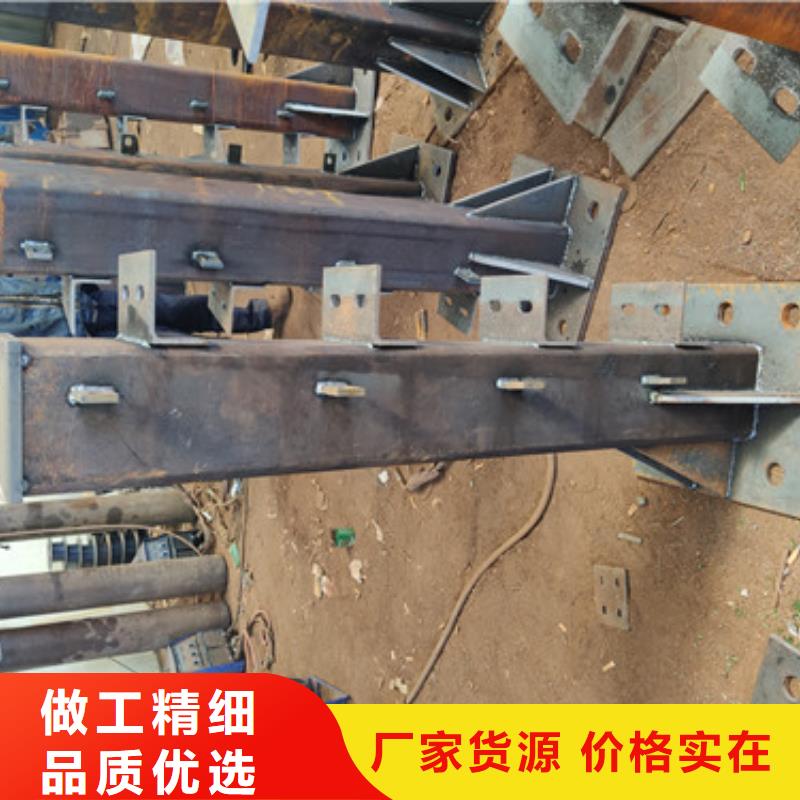 河道不锈钢隔离防撞灯箱栏杆加工