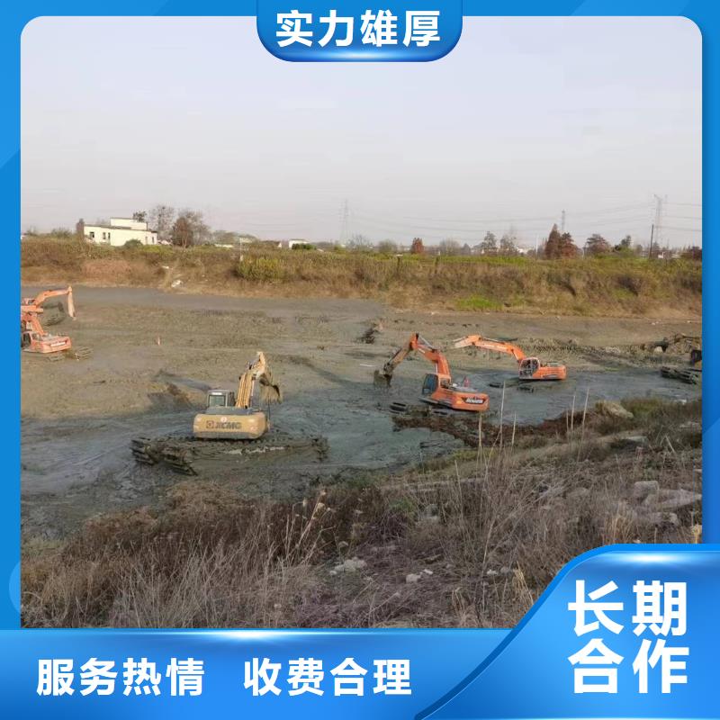 水陆挖掘机,【出租河道清淤水上挖机】技术精湛