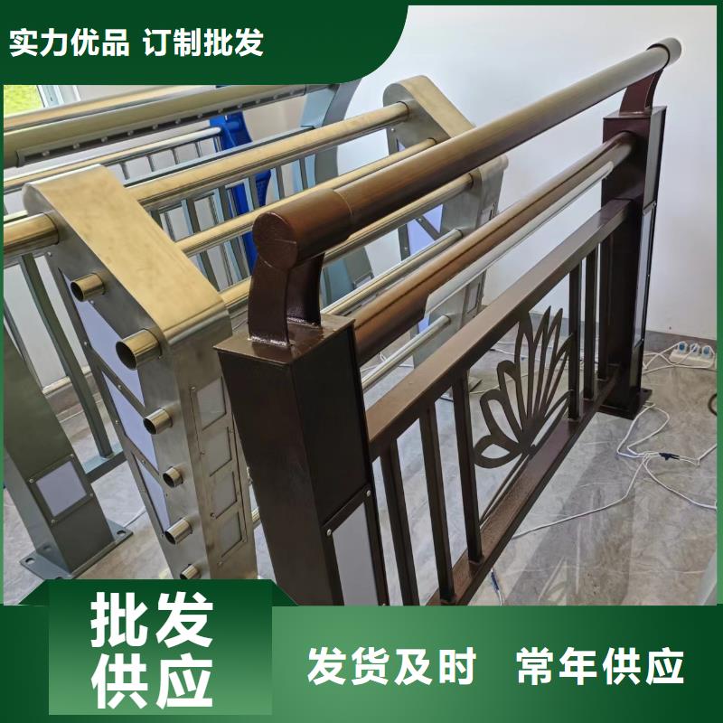 木纹转印河道护栏栏杆生产
